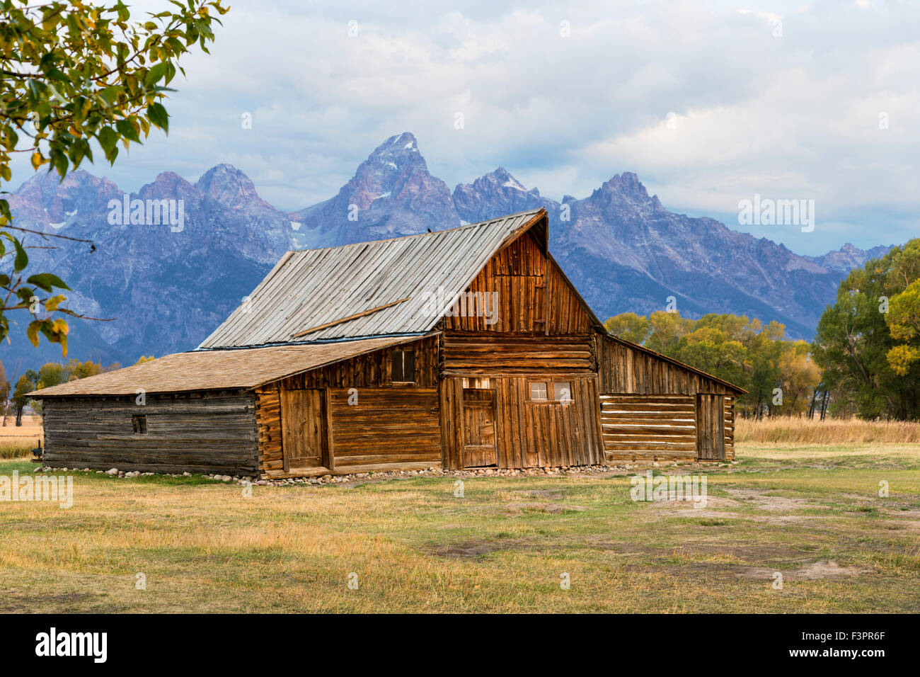 Thomas storico Alma & Lucille Moulton barn; Moulton Homestead (c 1910); Mormone fila distretto storico; il Parco Nazionale del Grand Teton Foto Stock