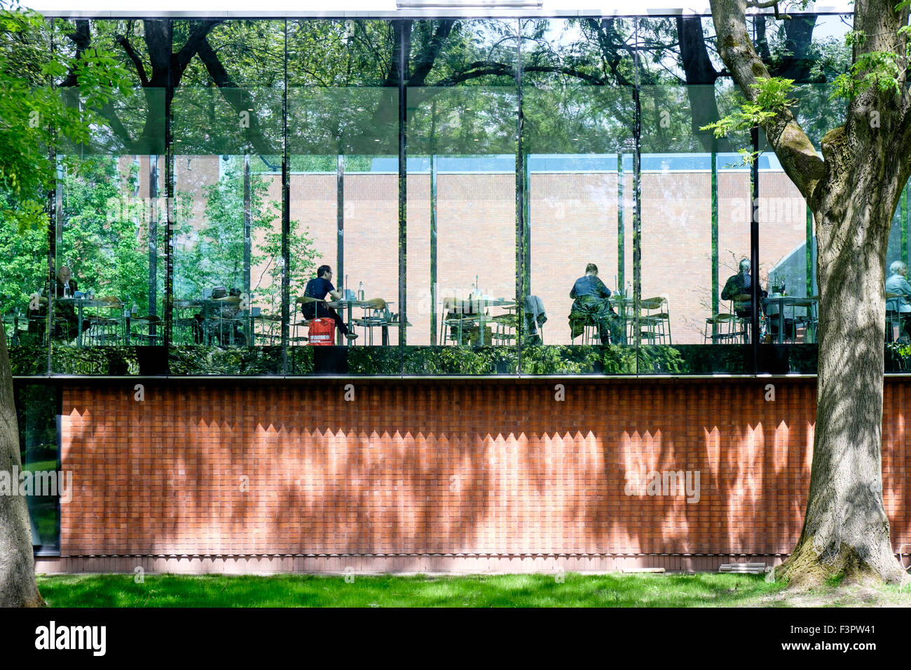 Cafe a Whitworth Art Gallery, Manchester, Regno Unito Foto Stock