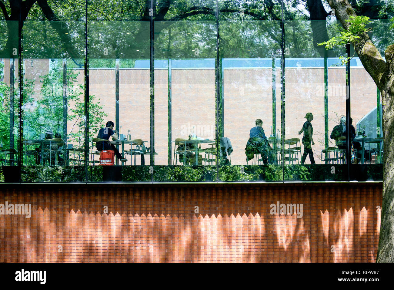 Cafe a Whitworth Art Gallery, Manchester, Regno Unito Foto Stock