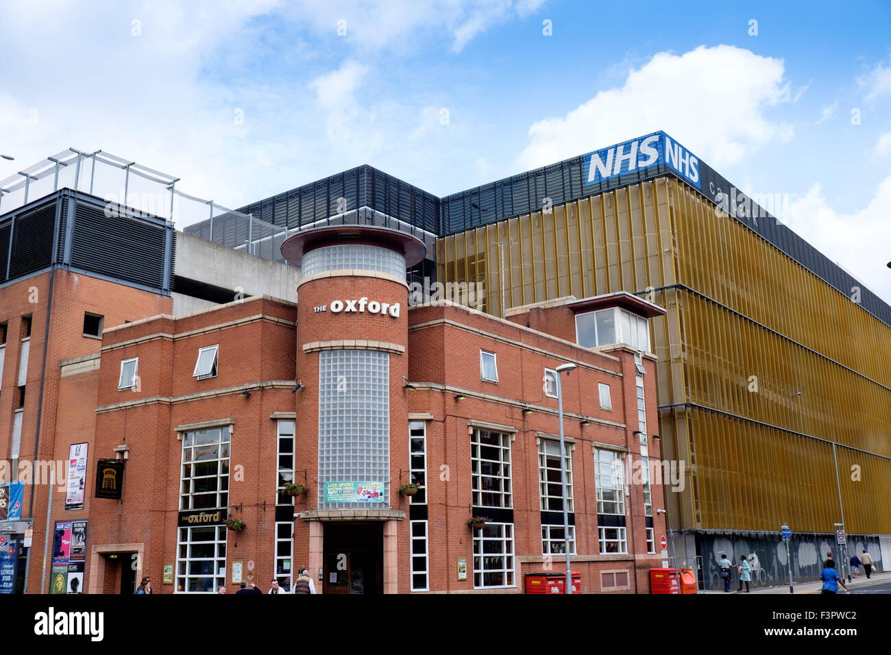 Il centro di Manchester ospedali car park, Oxford Road, Manchester, Regno Unito Foto Stock