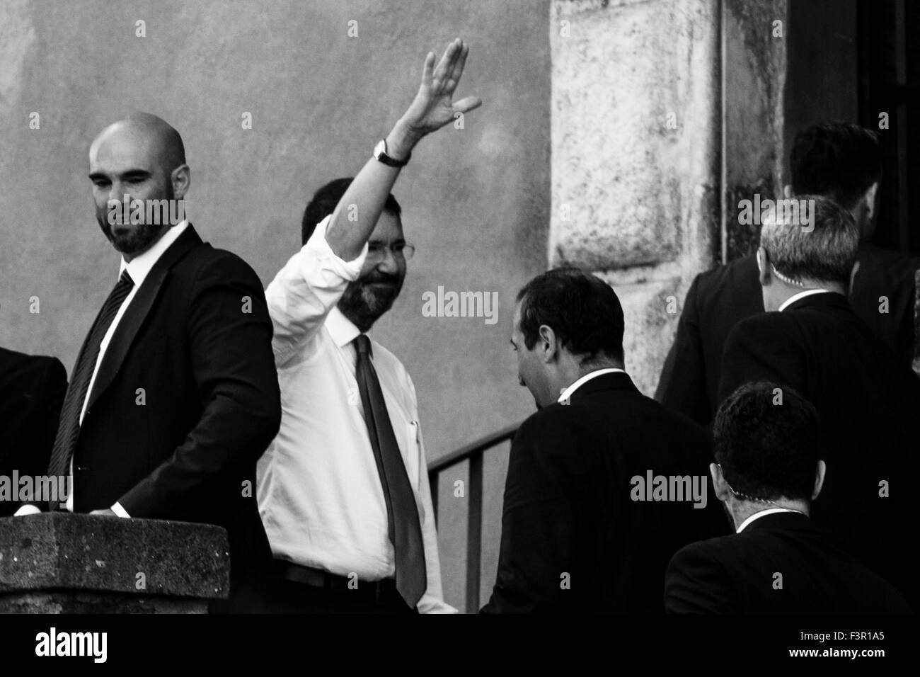 Marino , Sindaco di Roma, Canon ,fujifilm ,foto, cravatta rossa, pd, democratica Foto Stock