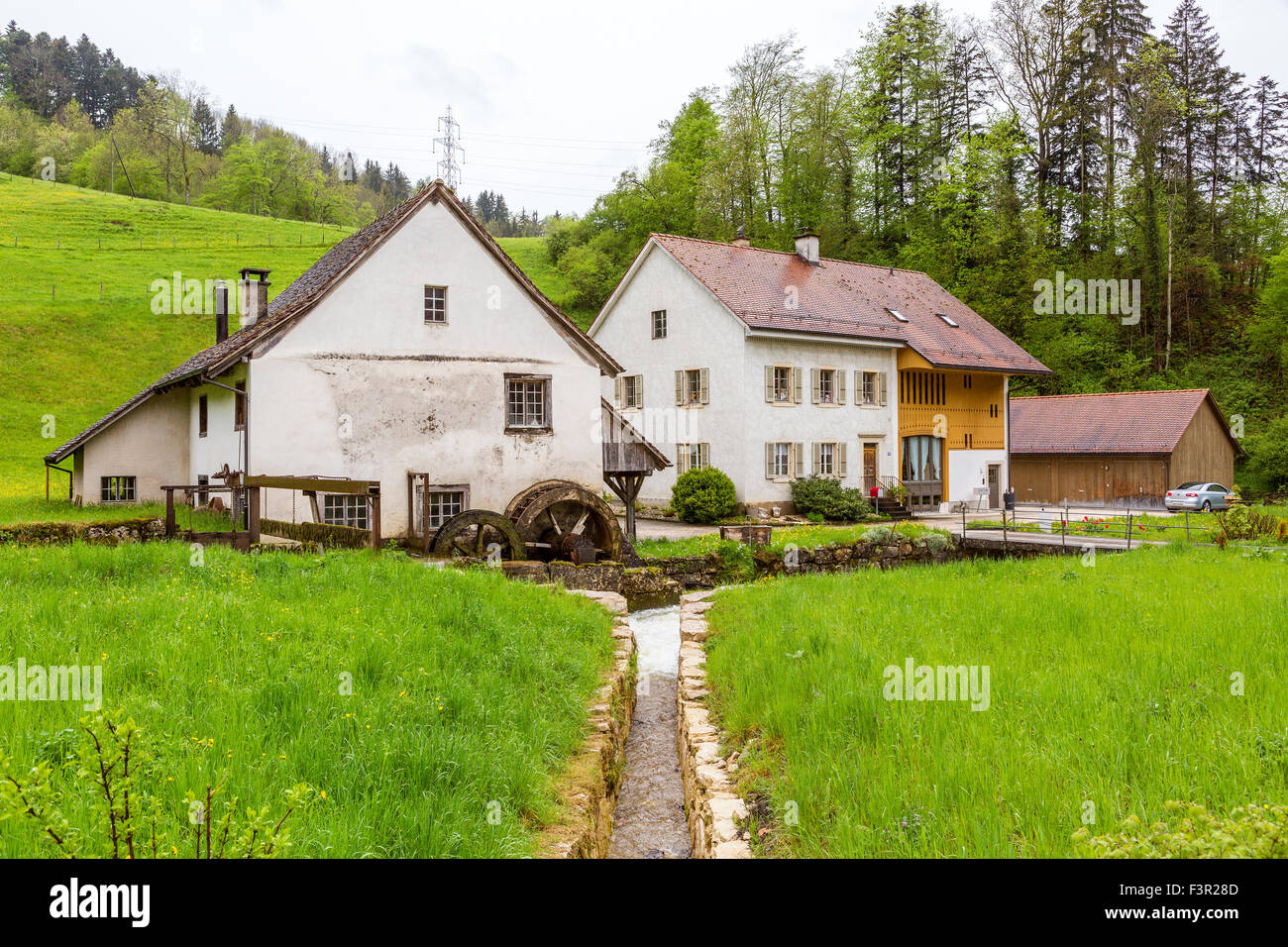 Vecchio mulino vicino a Beinwil, cantone di Solothurn, Svizzera, Europa. Foto Stock