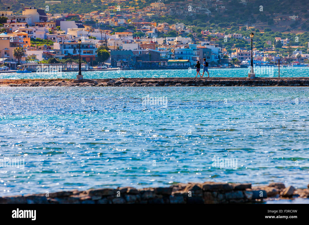 Elounda. Elounda - villaggio e resort in Grecia nella parte orientale di Creta. Elounda, Creta, Grecia Foto Stock