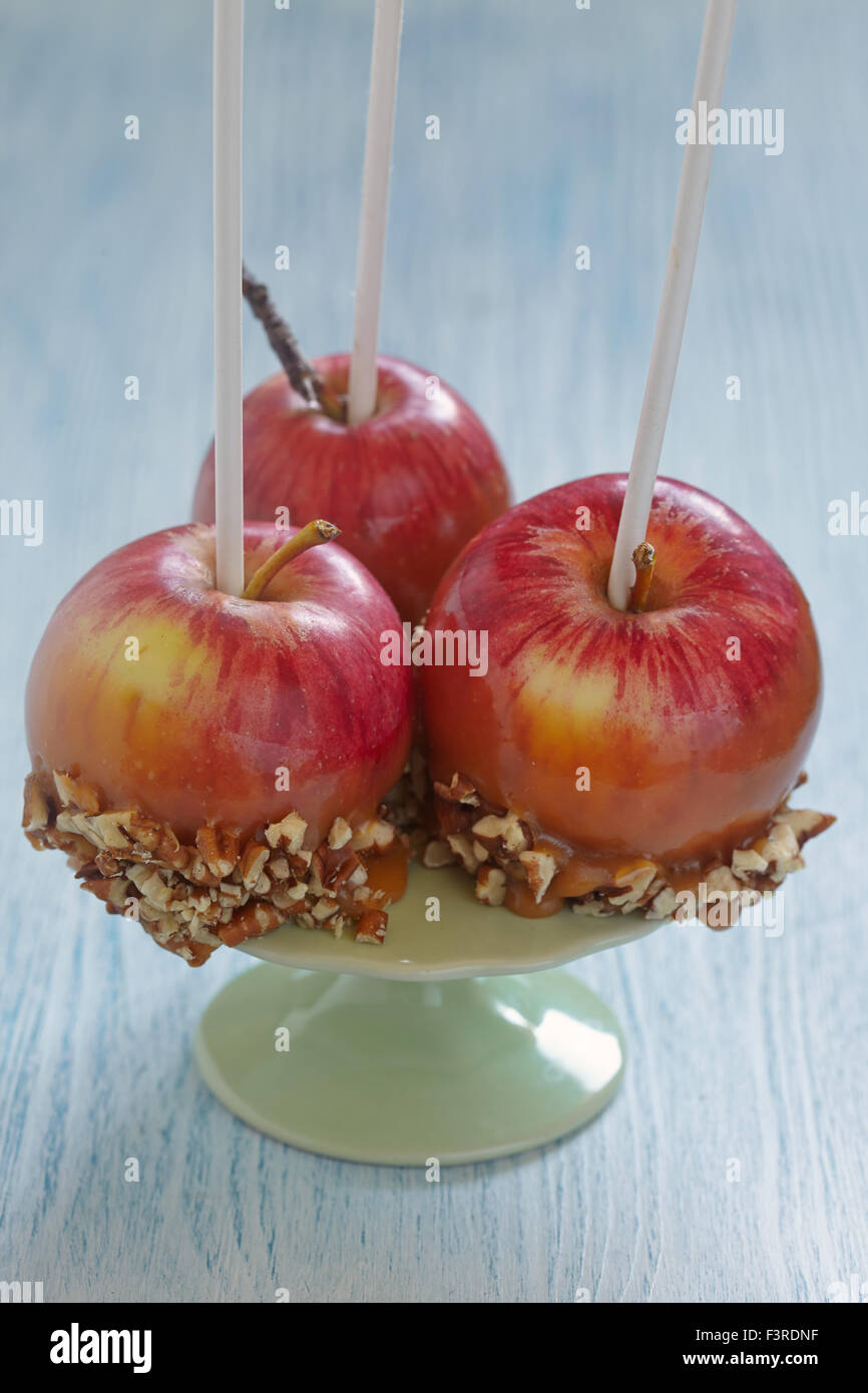 Mele caramellate Foto Stock