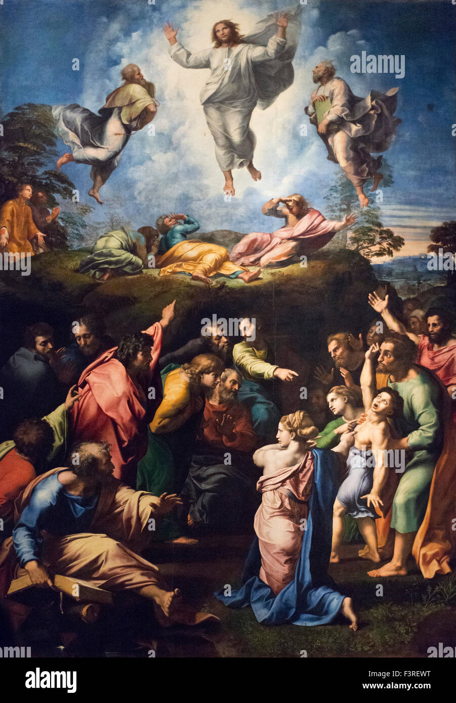 Roma. L'Italia. Trasfigurazione di Cristo (1516-1520) da Raffaello 1483-1520. Musei Vaticani. Olio su legno. Musei Vaticani. Foto Stock