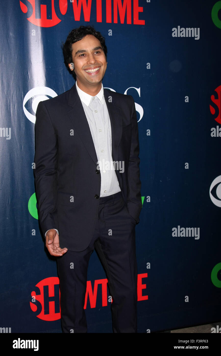 CBS TCA Estate 2015 parte dotata di: Kunal Nayyar dove: West Hollywood, California, Stati Uniti quando: 11 Ago 2015 Foto Stock