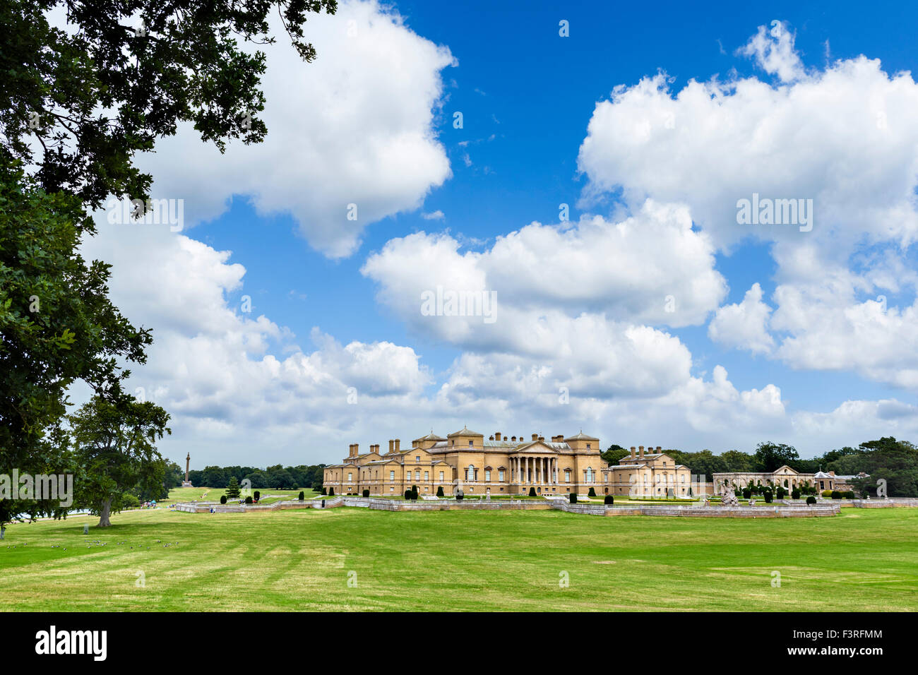 Holkham Hall, un inizio settecento Palladian country house in Holkham, Norfolk, Inghilterra, Regno Unito Foto Stock
