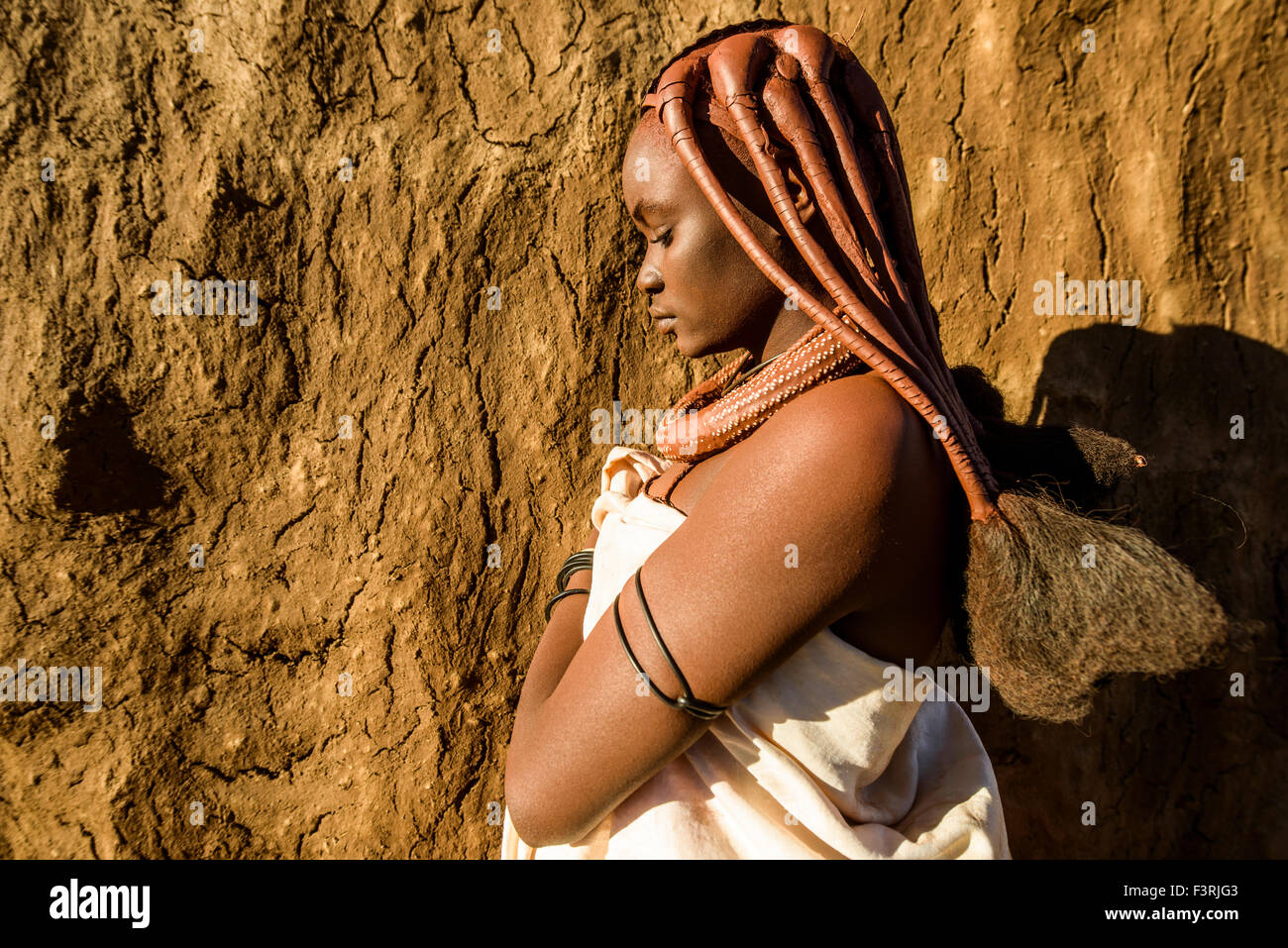 Le ragazze della tribù Himba in Kaokoland, Namibia, Africa Foto Stock