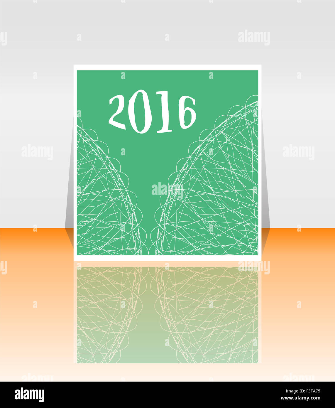 I numeri del poligono del nuovo anno 2016 su elegante festosa sfondo colorato, per il messaggio di saluto, invito scheda, o copertura Foto Stock