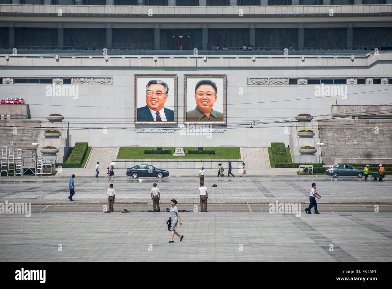Kim Il Sung Square, Pyongyang, REPUBBLICA DEMOCRATICA POPOLARE DI COREA, Corea del Nord Foto Stock