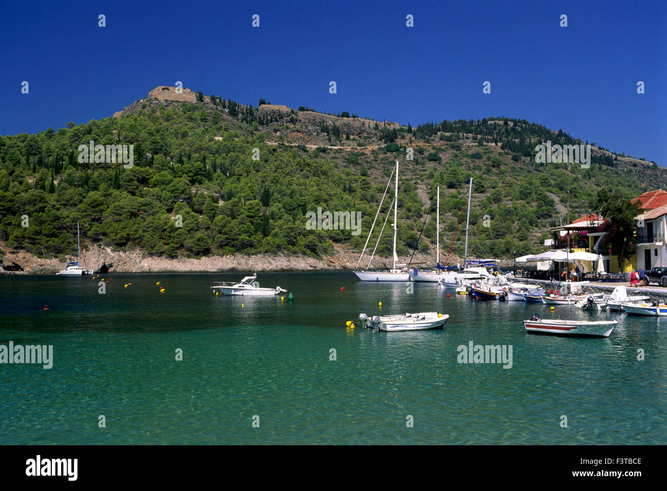 Grecia, Isole Ionie, Cefalonia, Assos Foto Stock