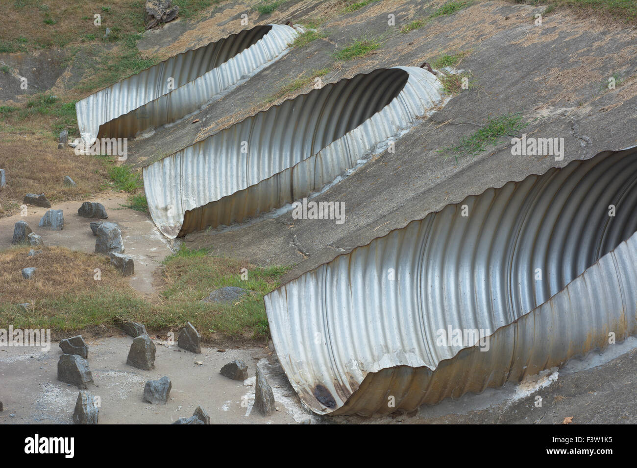 Controllo acqua tubi per acqua di Conservazione Ambientale Foto Stock