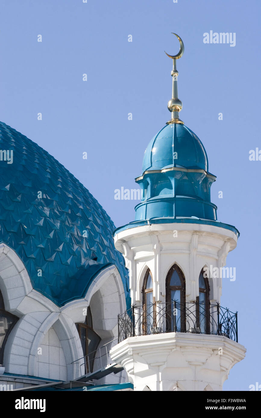 La moschea Qolsharif minareto/ Kazan Foto Stock