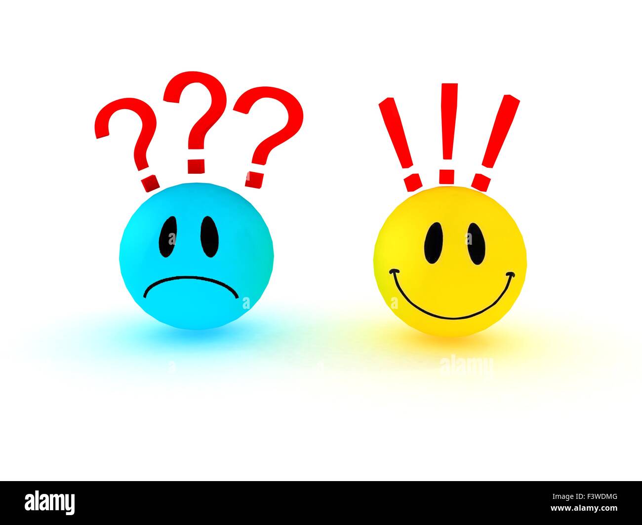 Sorrisi gruppo volti Foto Stock