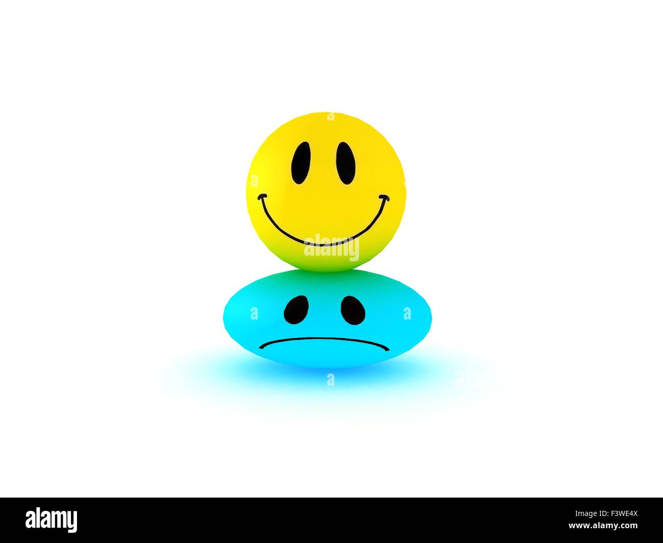 Sorrisi gruppo volti Foto Stock