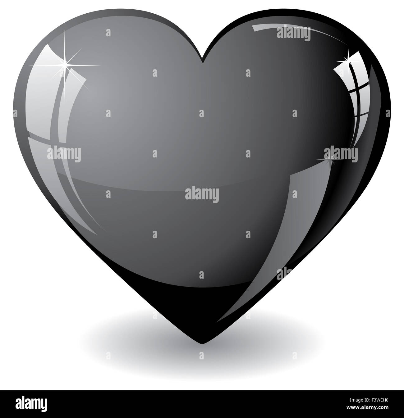 Cuore nero Foto Stock