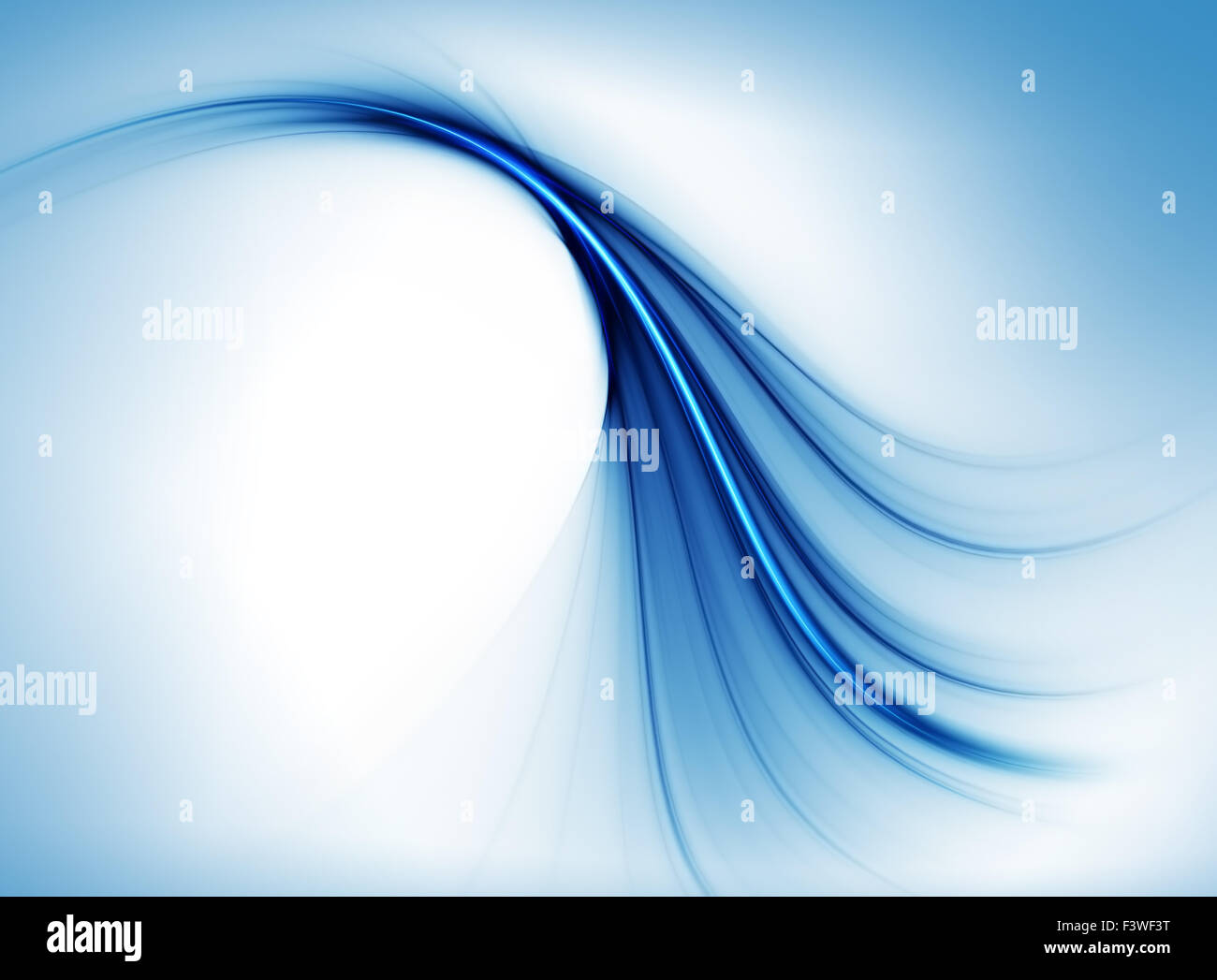 Lineare ondulata blu dynamic motion Foto Stock