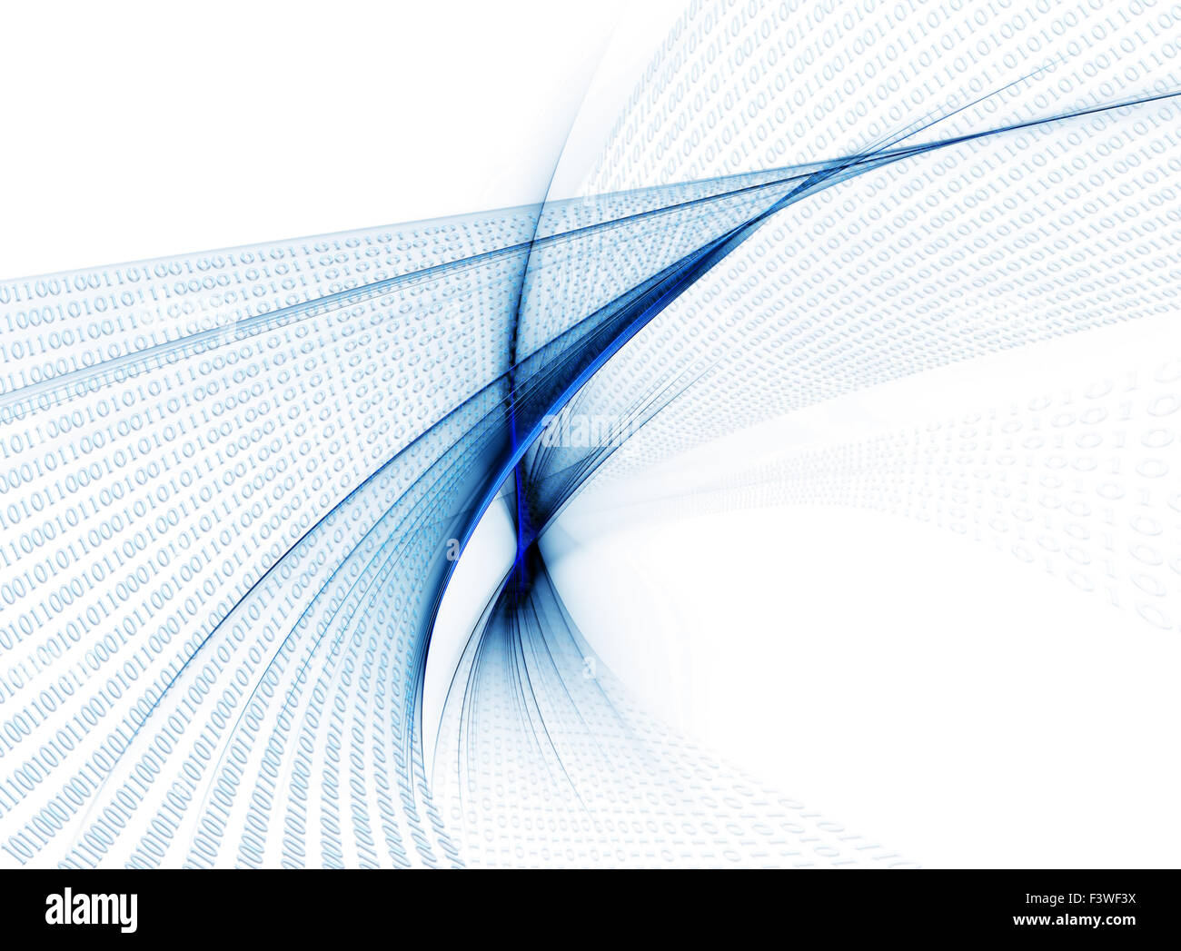 Il codice binario del flusso dei dati, comunicazione Foto Stock