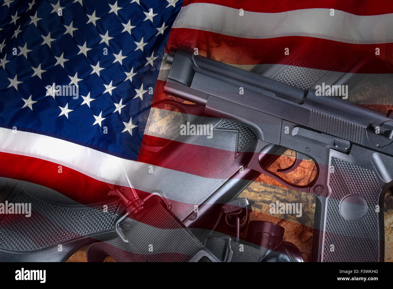 Stati Uniti la pistola leggi - Pistole e armi Foto Stock