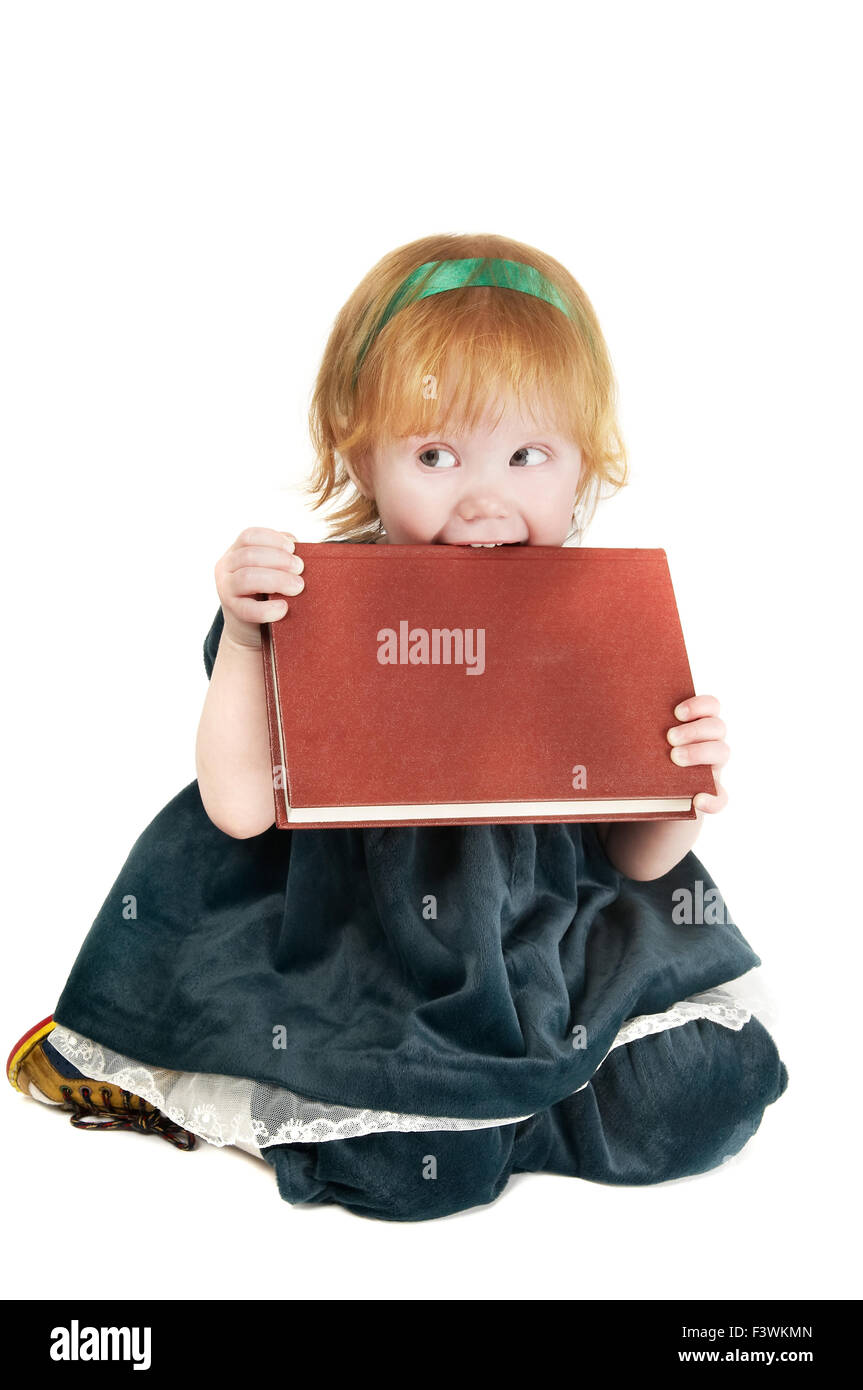 Funny Girl con libro Foto Stock