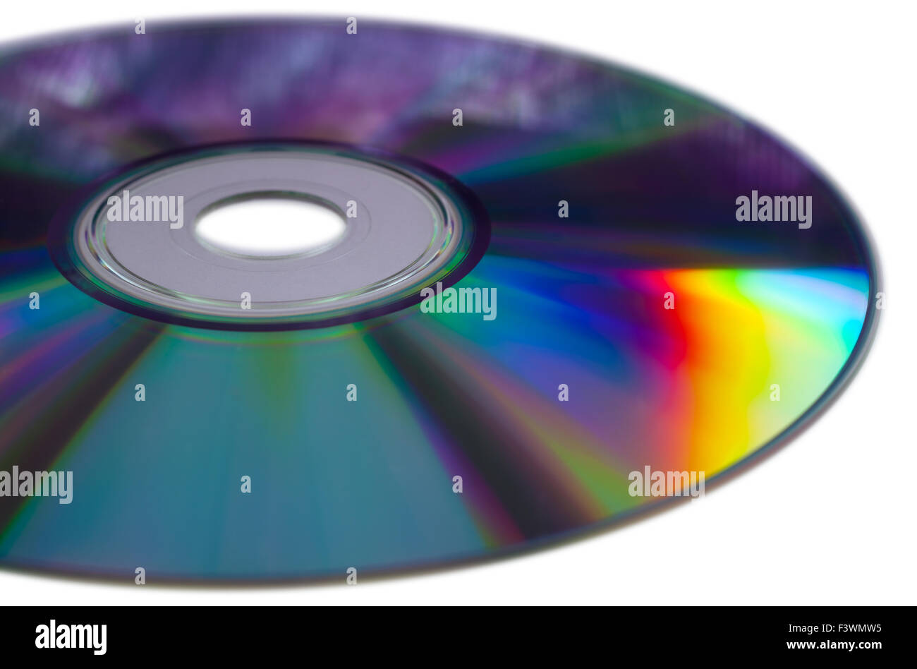 CD colorato isolati su sfondo bianco Foto Stock