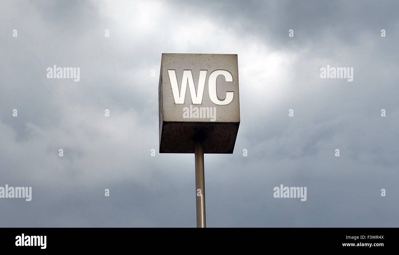 Segno di water closet Foto Stock
