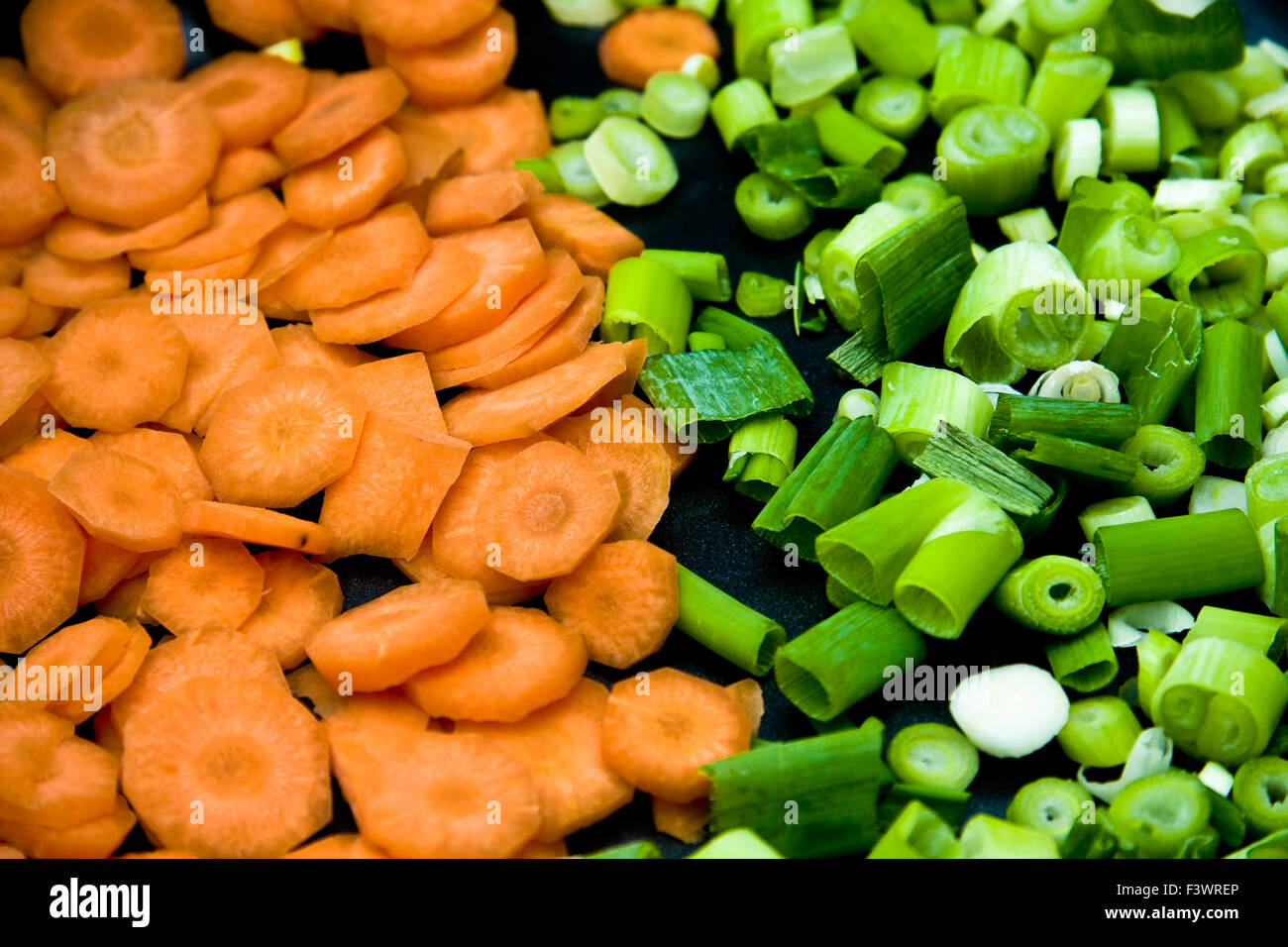 carote, porri Foto Stock