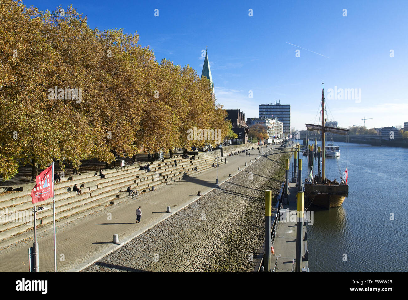 Schlachte a Brema Foto Stock