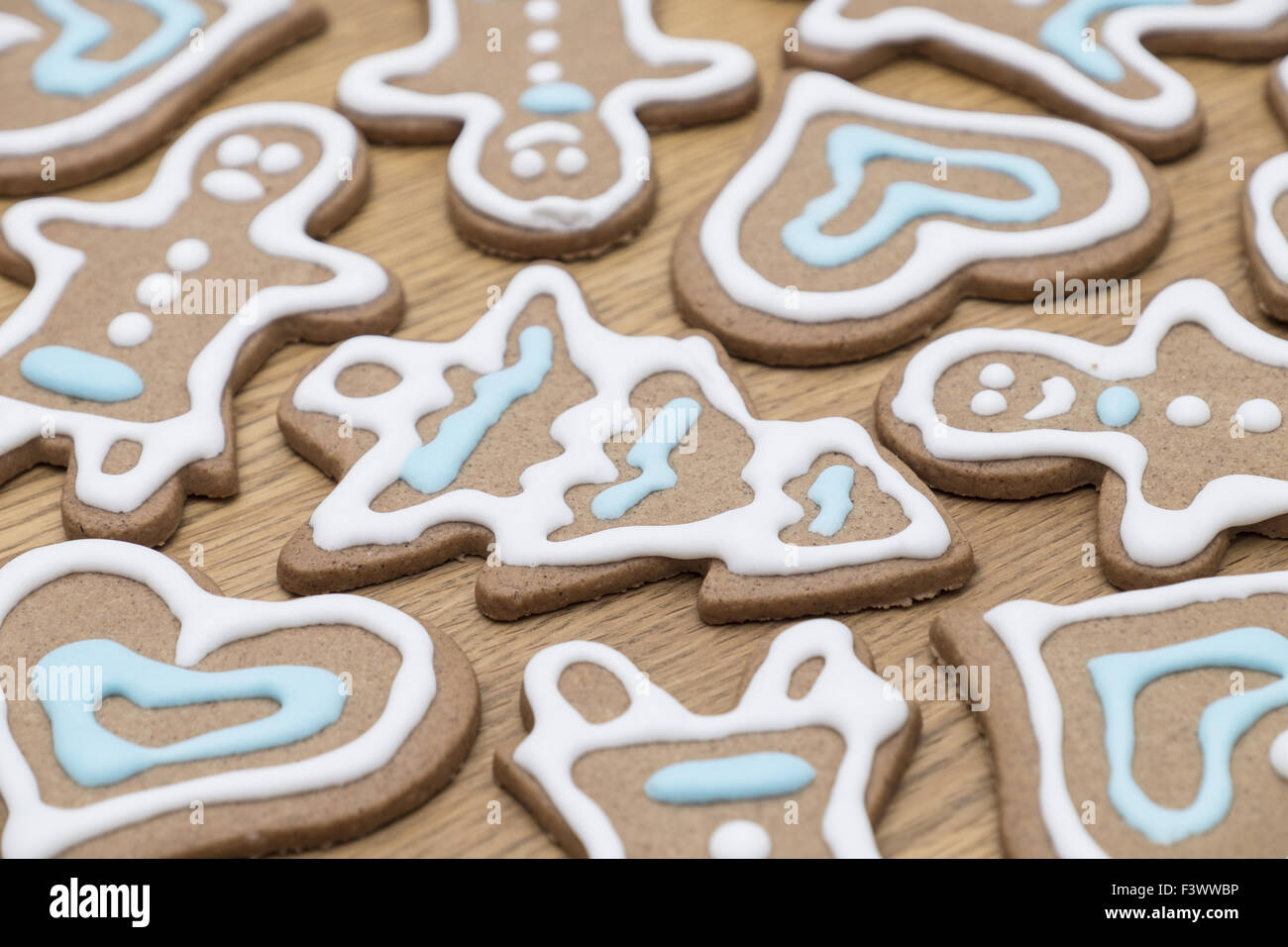 Varietà di gingerbread cookie dolce da forno Foto Stock