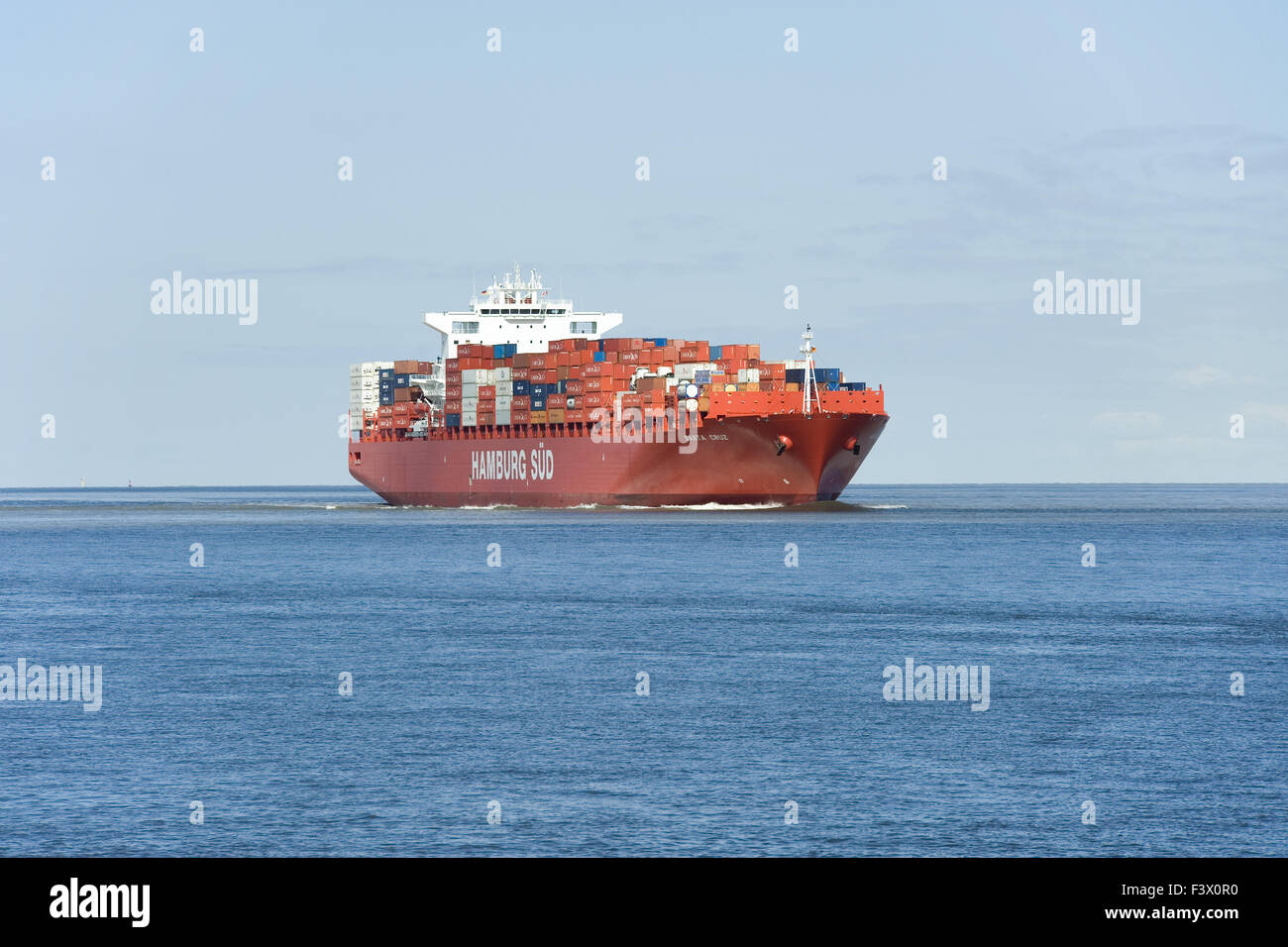 La nave portacontainer Santa Cruz Foto Stock