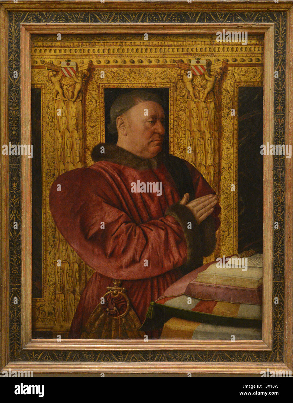 Jean Fouquet - Guillaume Jouvenel des Ursins Chancelier de France - Museo del Louvre Parigi Foto Stock