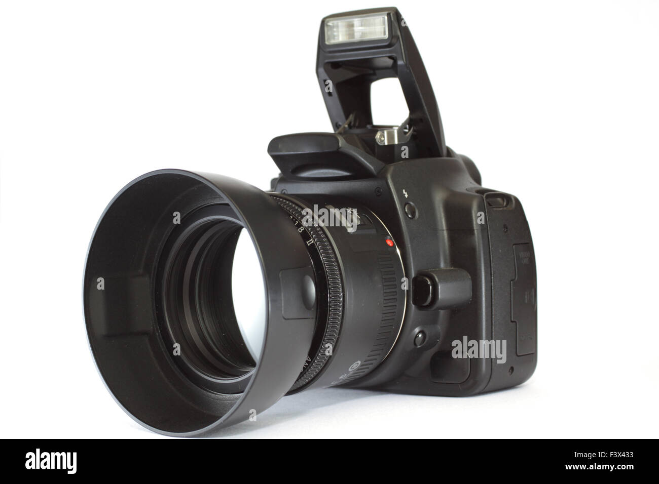 Una fotocamera reflex digitale Foto Stock