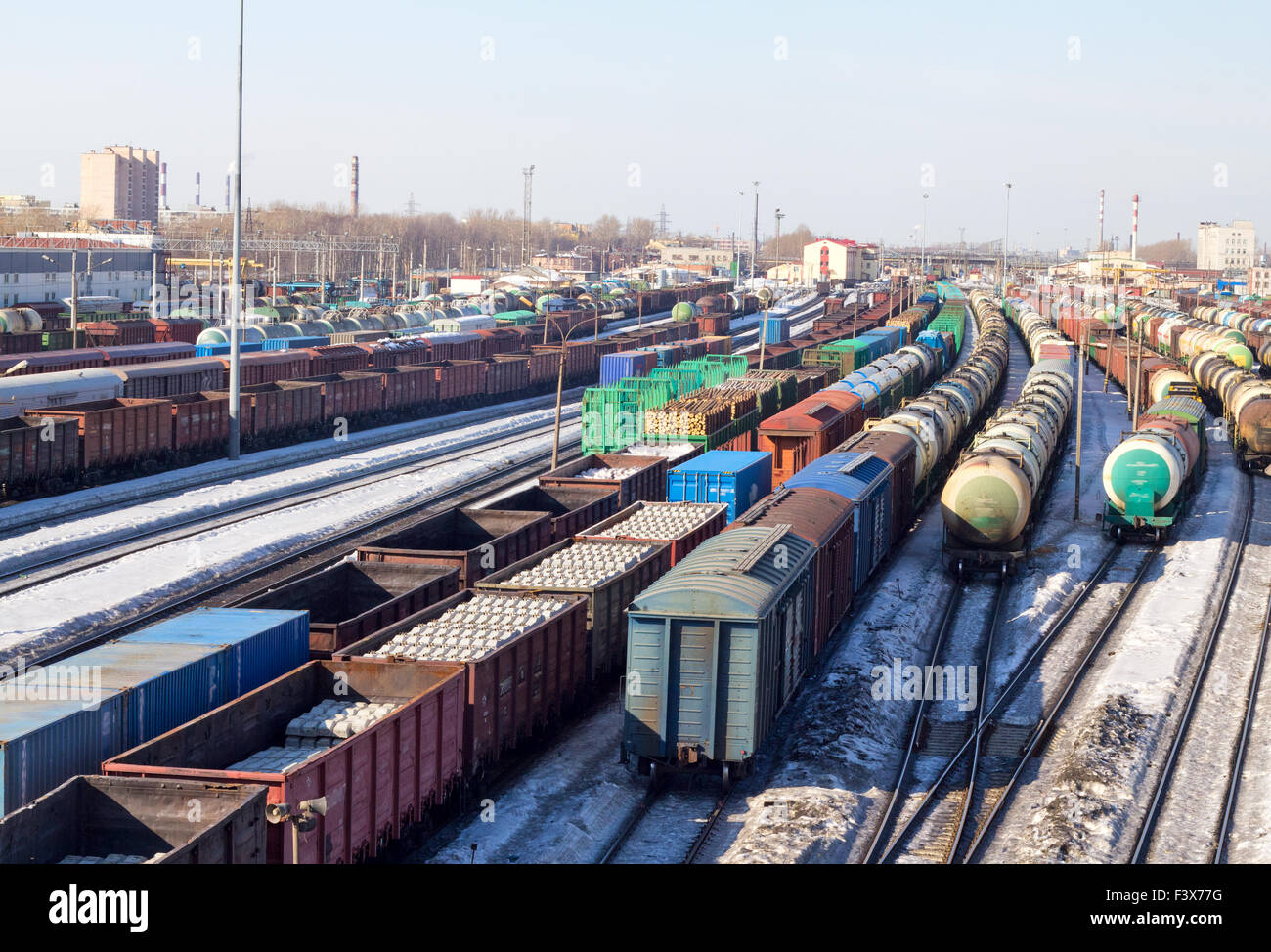 Vagoni merci 16 Foto Stock