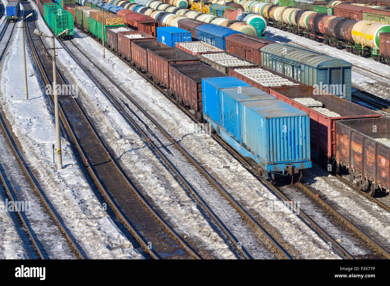Vagoni merci 11 Foto Stock
