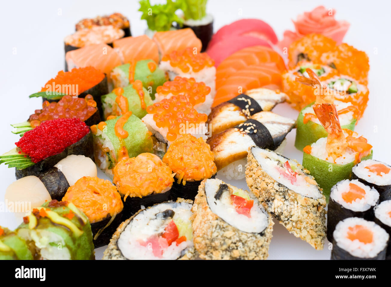 Il sushi e il sashimi impostato Foto Stock