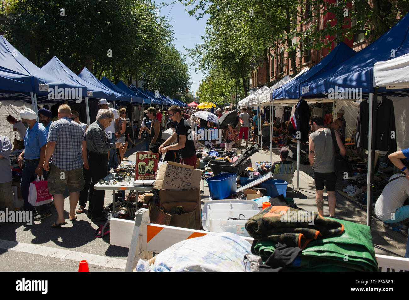 Vancouver Downtown Eastside mercatino delle pulci. Foto Stock