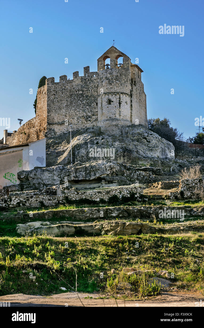 Calafell, castello. Foto Stock