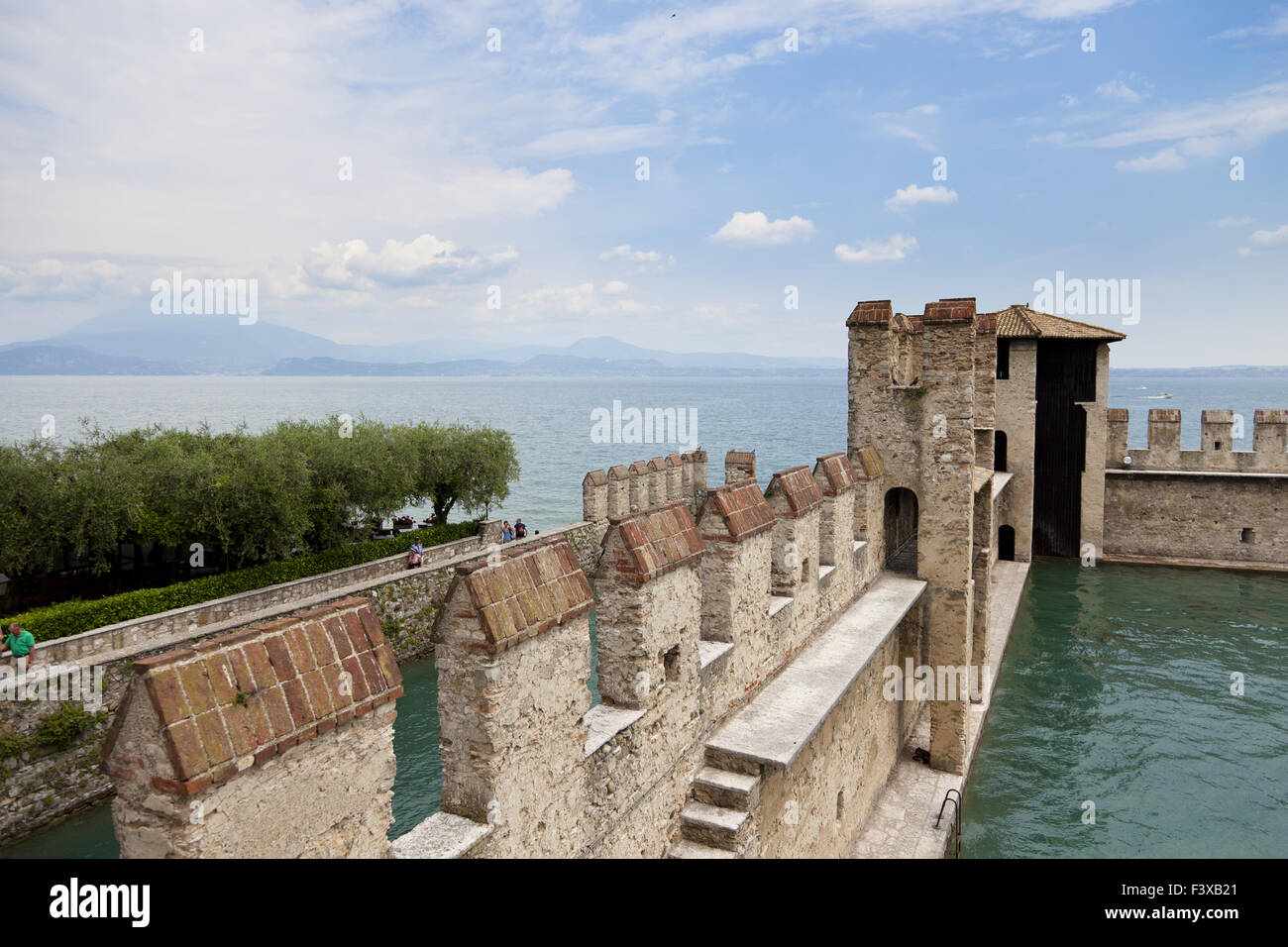 La fortezza Scaligero a Sirmione Foto Stock