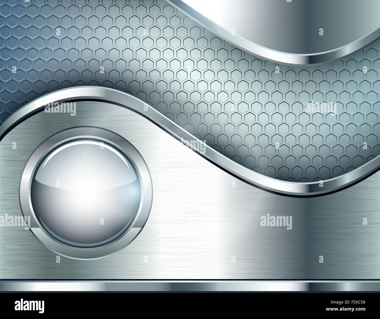 Abstract sfondo con un elemento metallico. Foto Stock