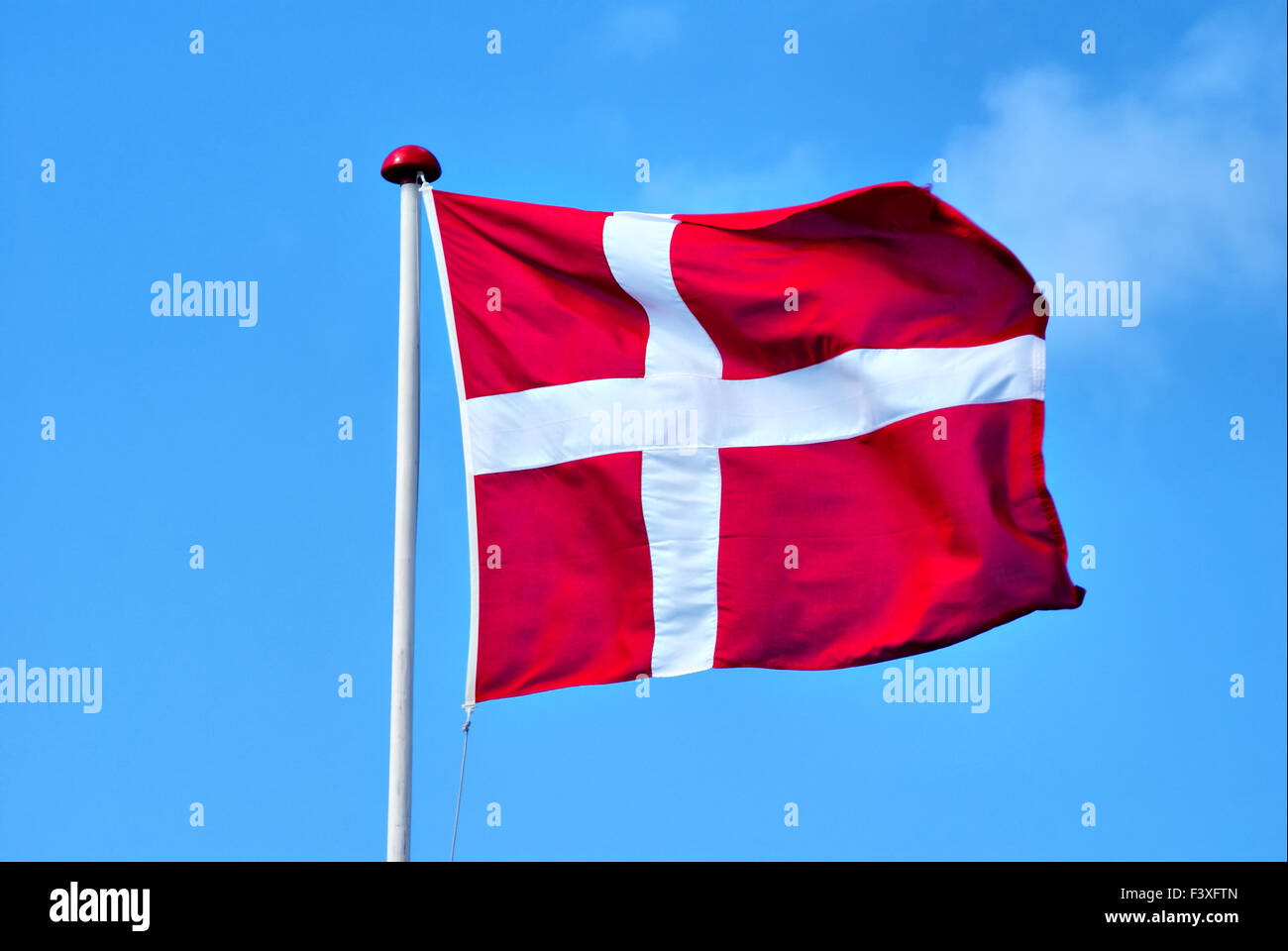 bandiera della Danimarca Foto Stock