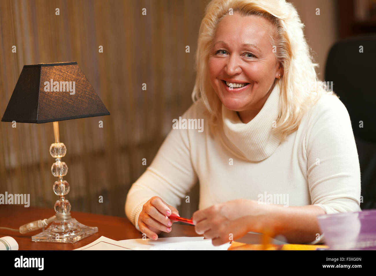 Insegnante di inglese. Foto Stock