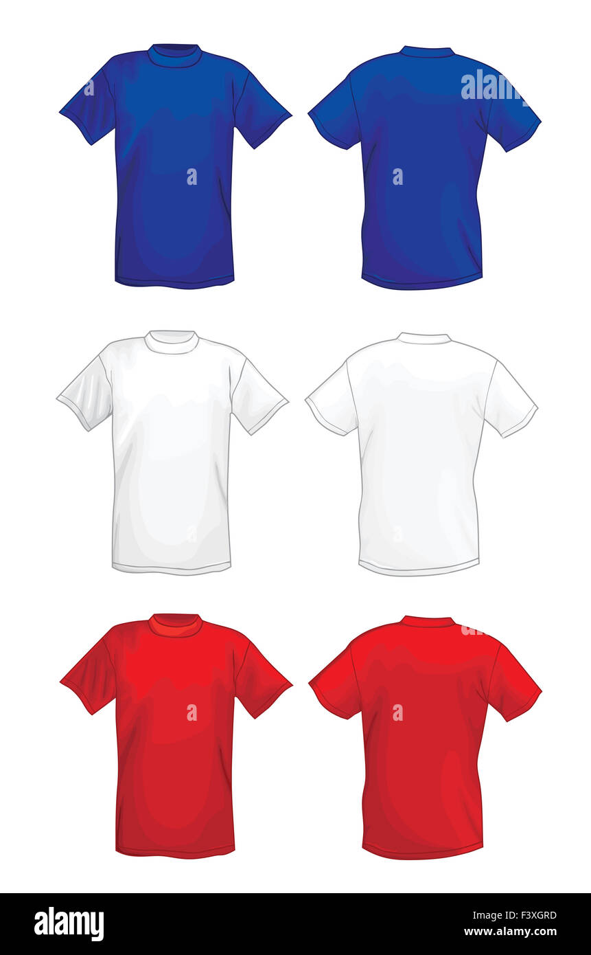 T-shirt design templates (fronte retro) Foto Stock