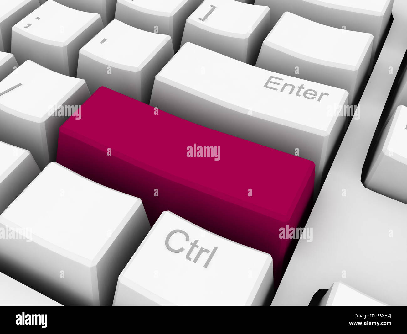 3d tastiera grezzo di lavorazione per chiave Foto Stock