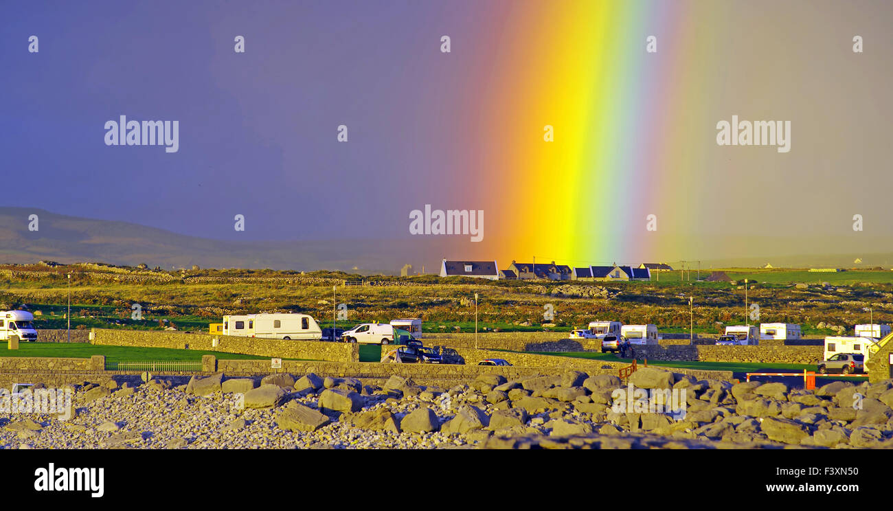 Rainbow in Doolin Foto Stock