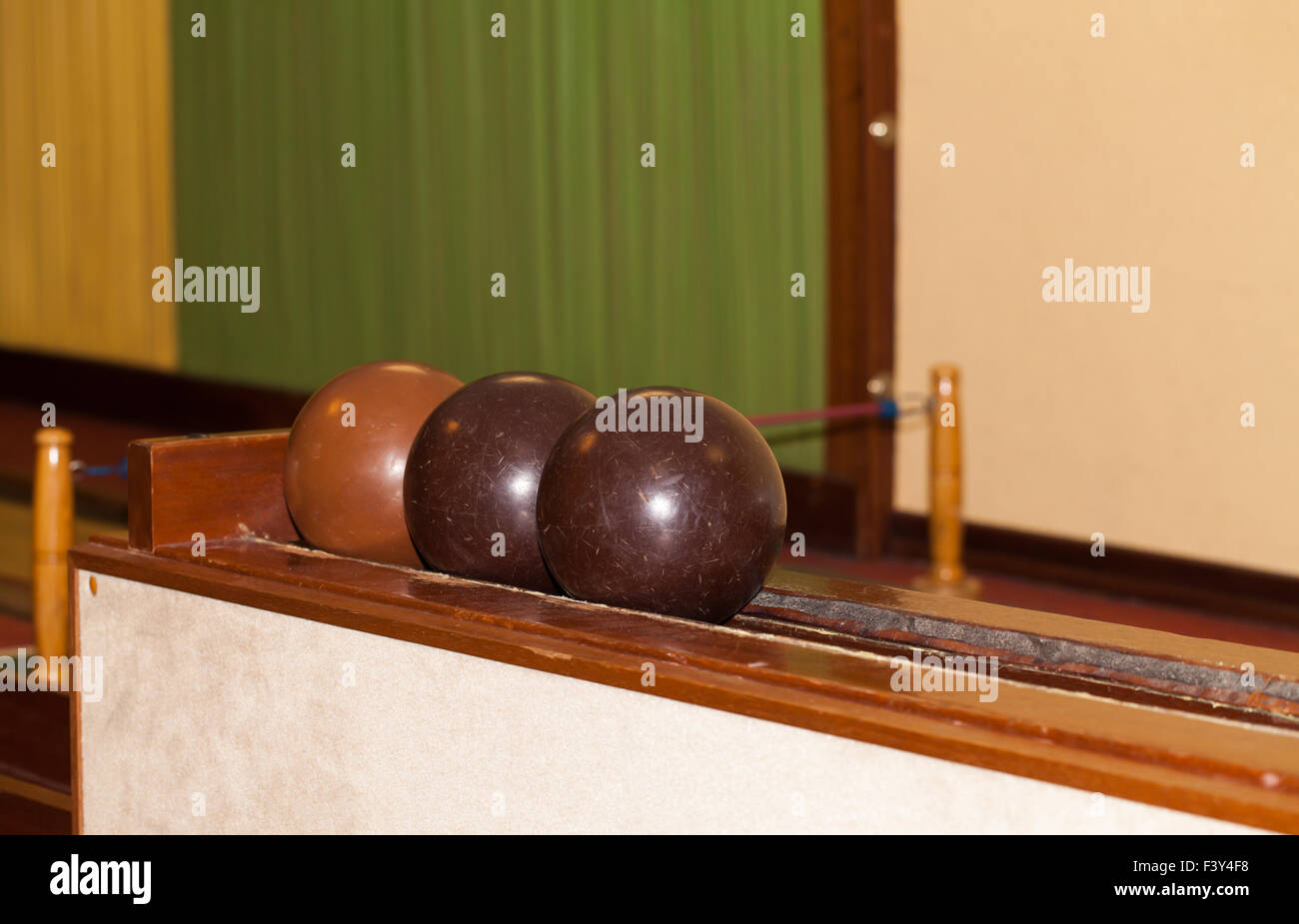 Palle da bowling Foto Stock