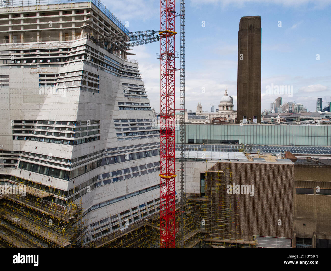 La nuova Tate Modern Estensione sotto la costruzione Foto Stock