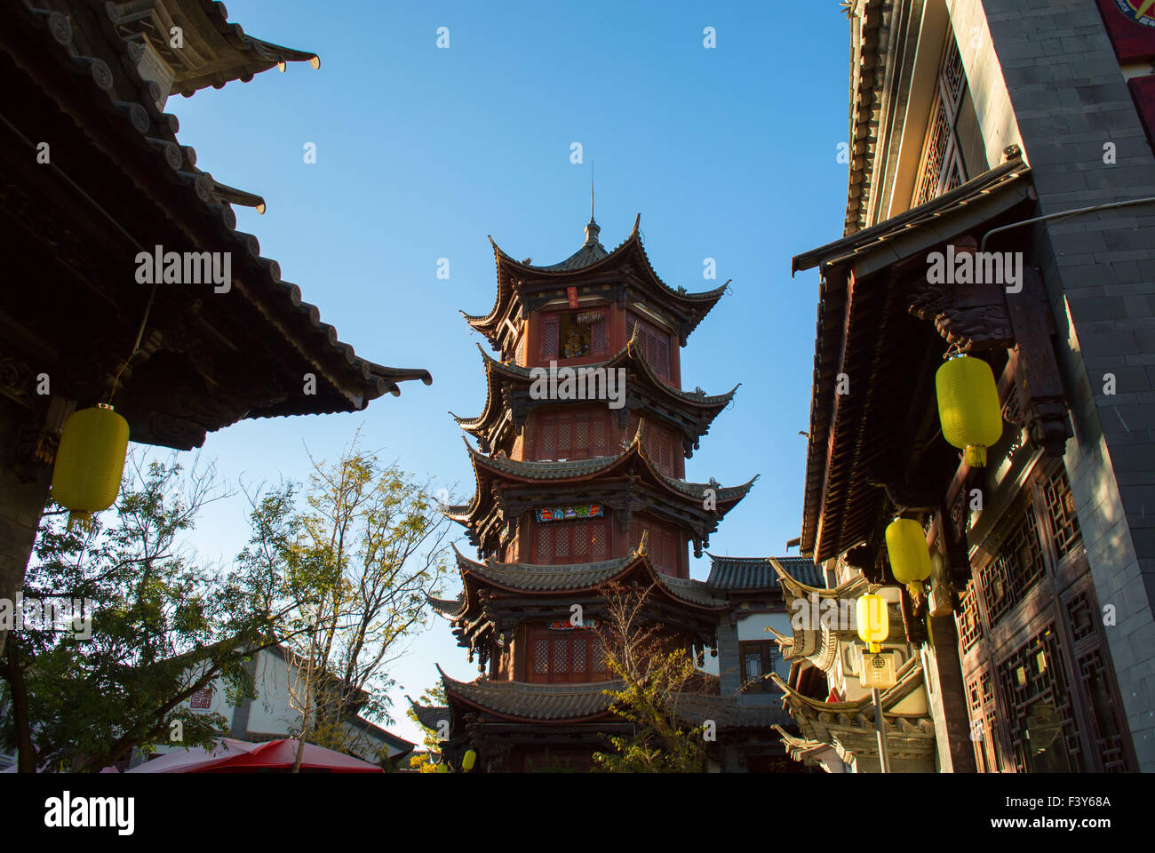 La vista della pagoda Foto Stock