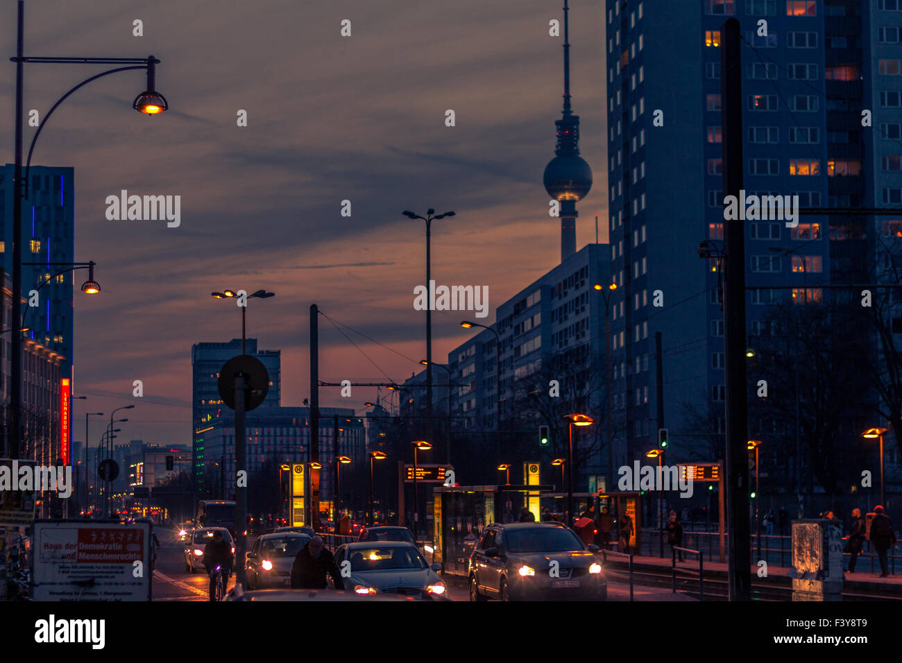 Atmosfera serale a Berlino Foto Stock