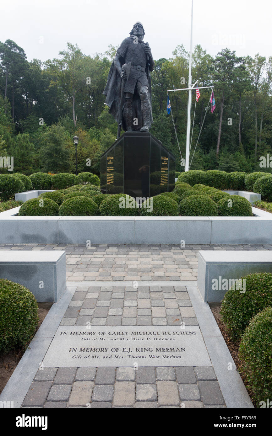 Leif Erikson statua Mariners Museum di Newport News Virginia Foto Stock