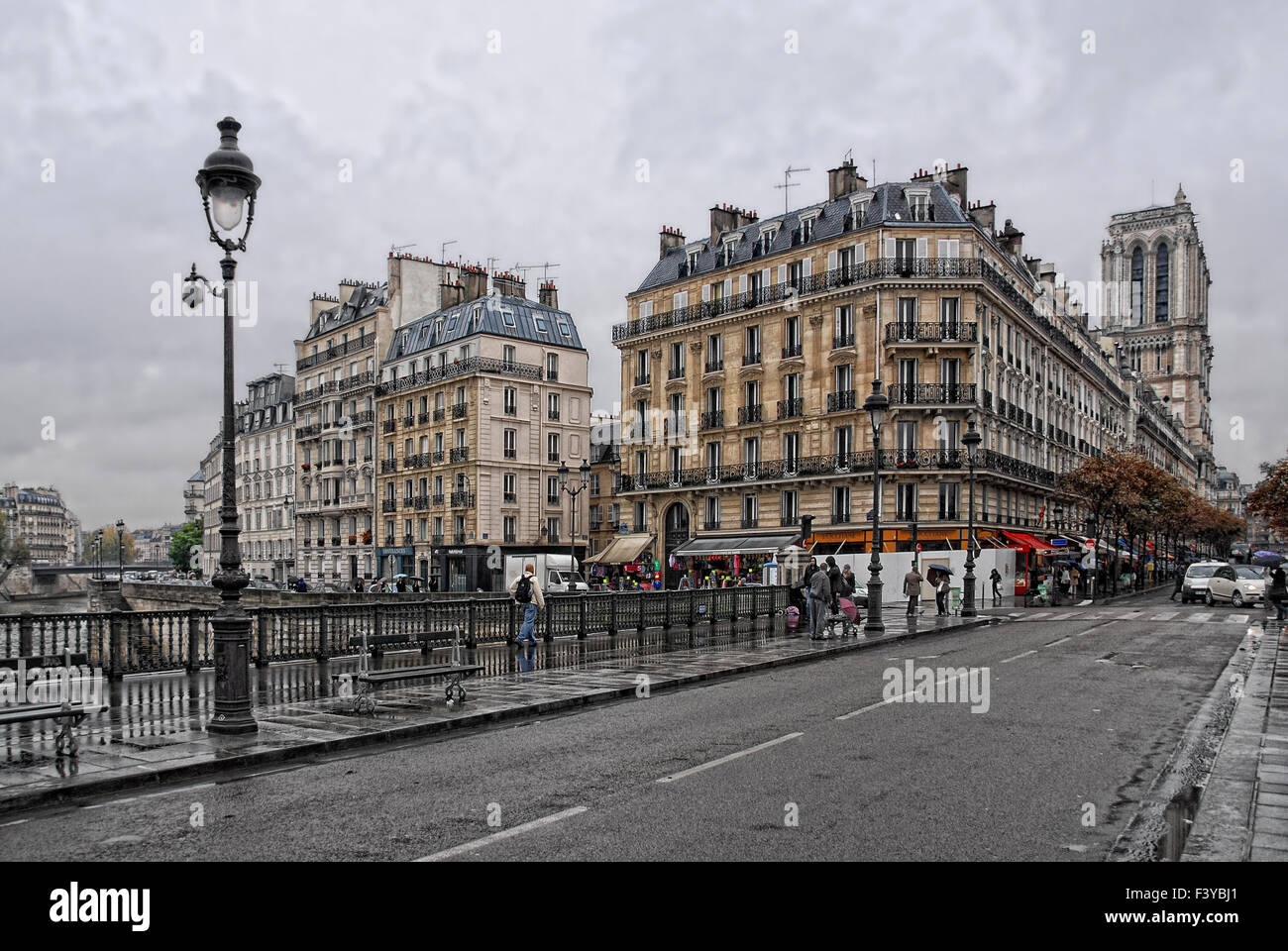 Giorno di pioggia a Parigi Foto Stock